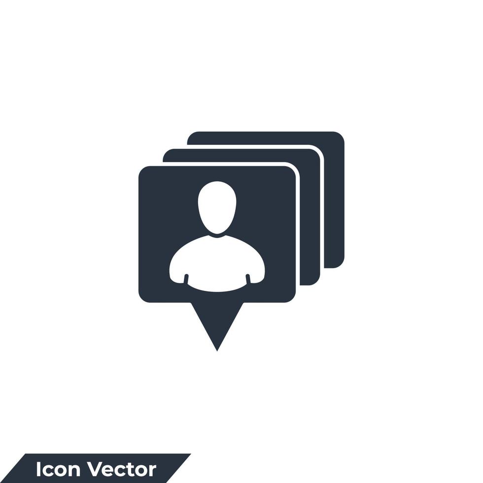 ilustração em vetor logotipo ícone seguidores. modelo de símbolo de notificações de mídia social para coleção de design gráfico e web