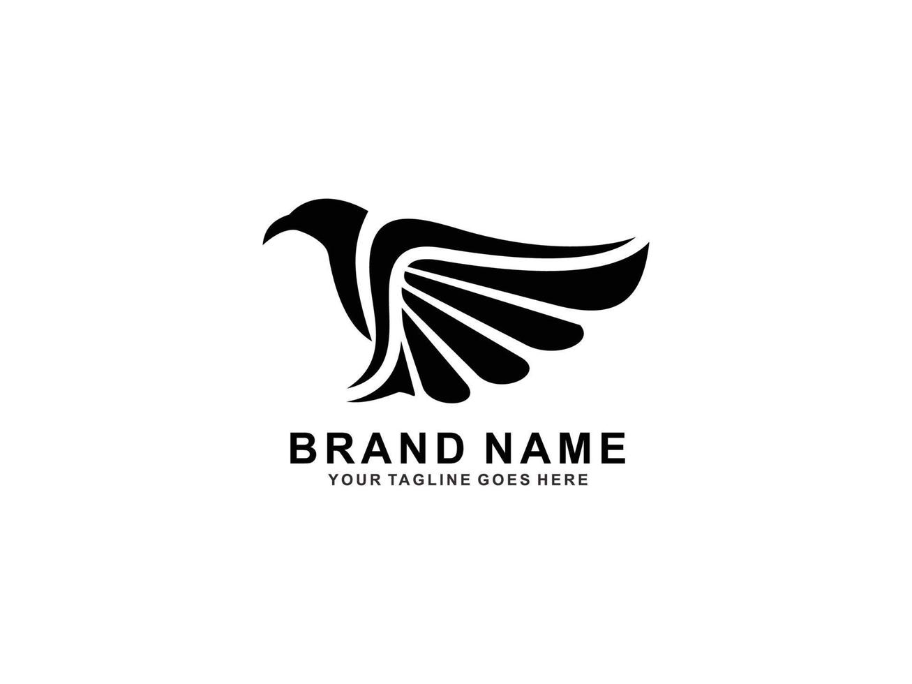 logotipo plano simples de pássaro vetor