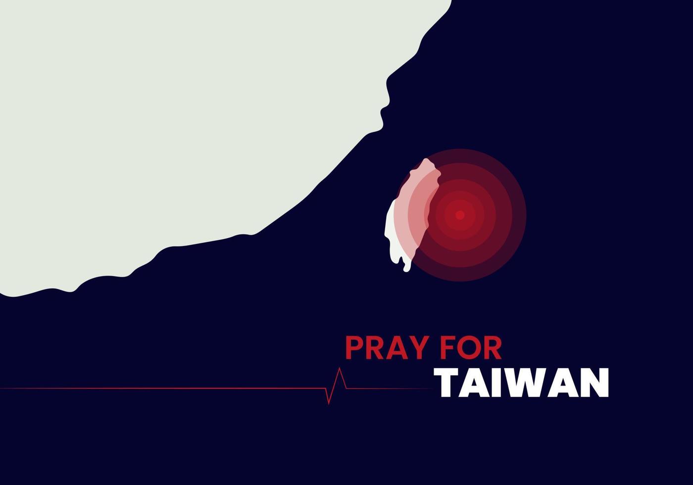 rezar mensagens de taiwan e vetor de apoio ao projeto do terremoto de taiwan para taiwan