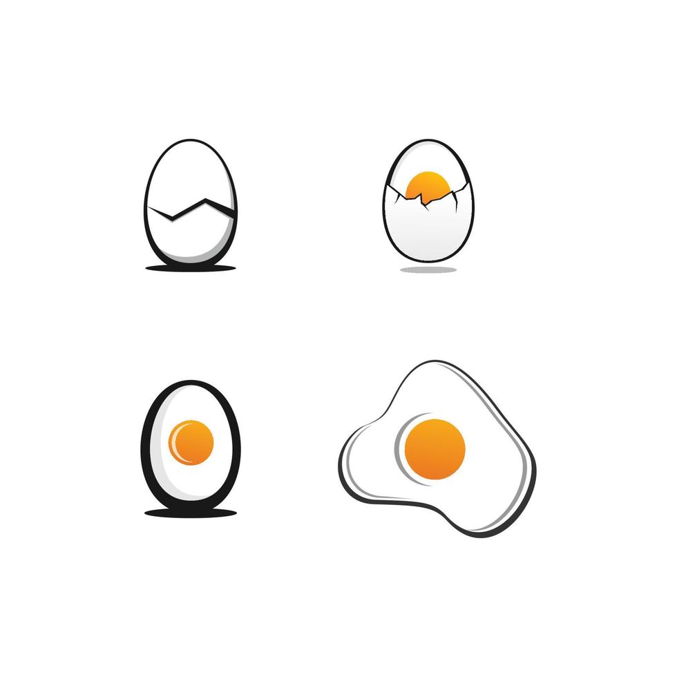 comida de vetor de ícone de logotipo de ovo