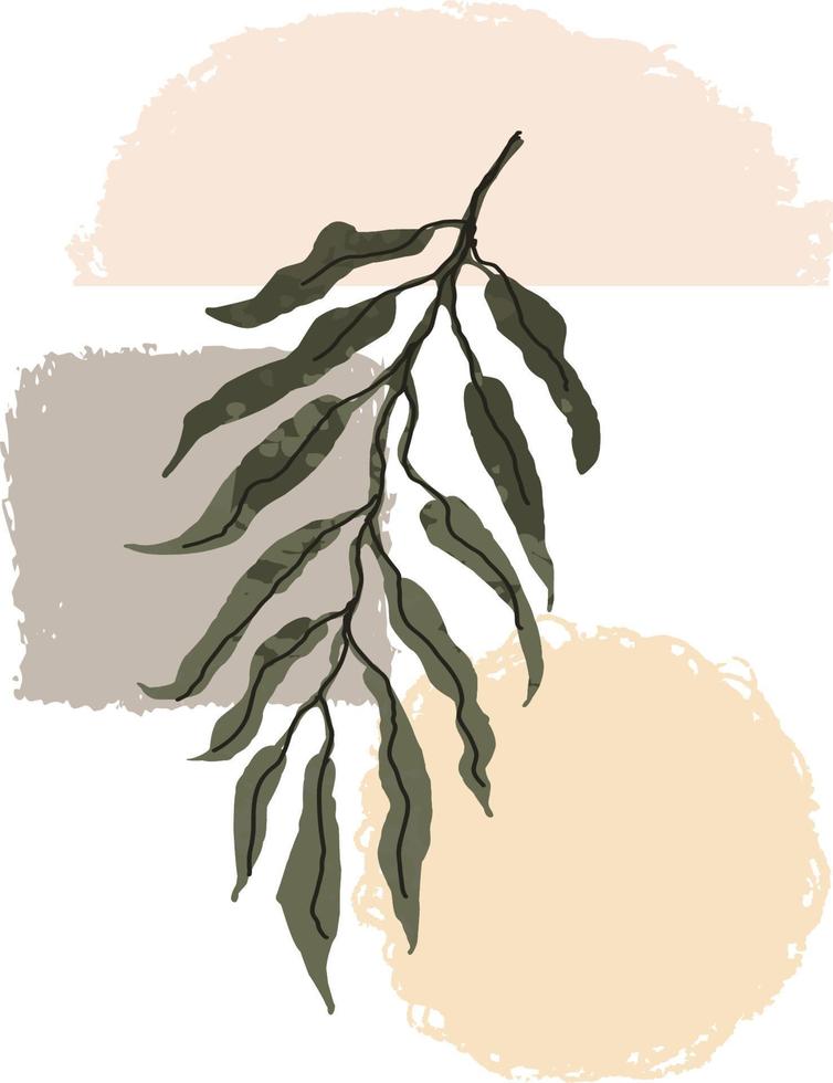 planta ilustração abstrata isolada no fundo branco vetor