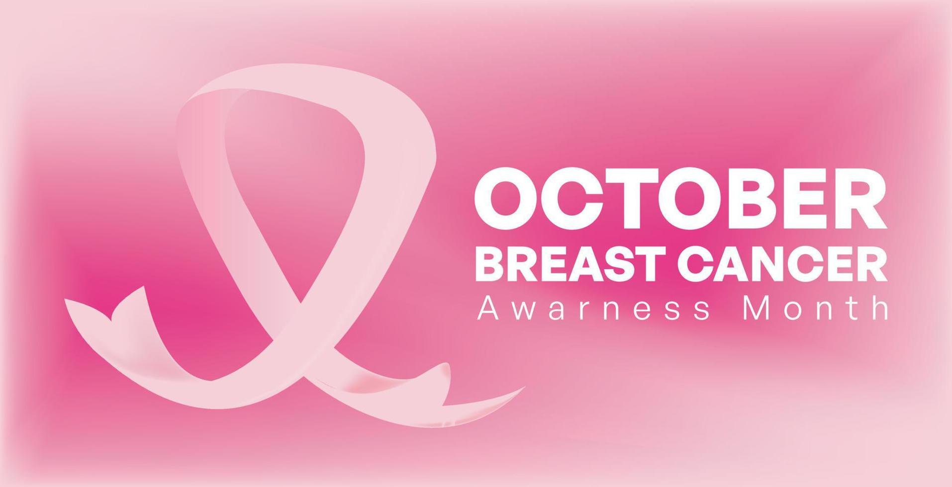 cartaz de modelo de mídia social e banner definido para o mês de conscientização do câncer de mama de outubro de 2022 vetor