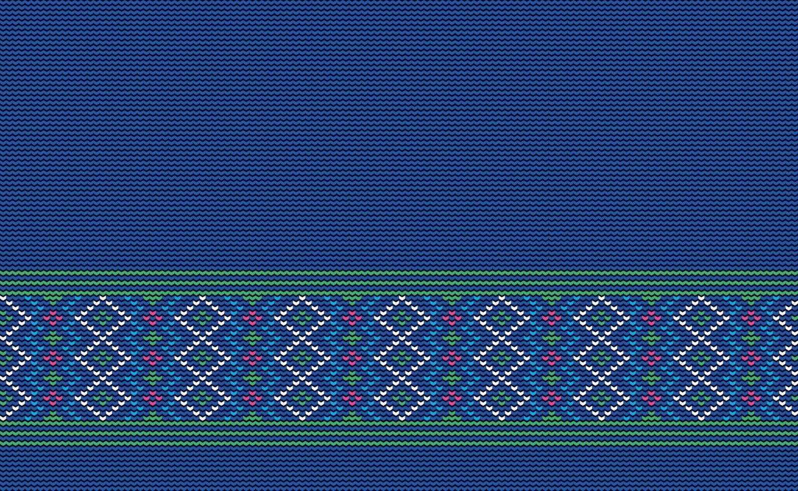 padrão étnico de ponto cruzado, fundo de malha navajo vetorial, estilo tribal de motivo bordado, linha ornamentada padrão azul e verde, design para têxteis, tecido, cortina, ilustração gráfica vetor