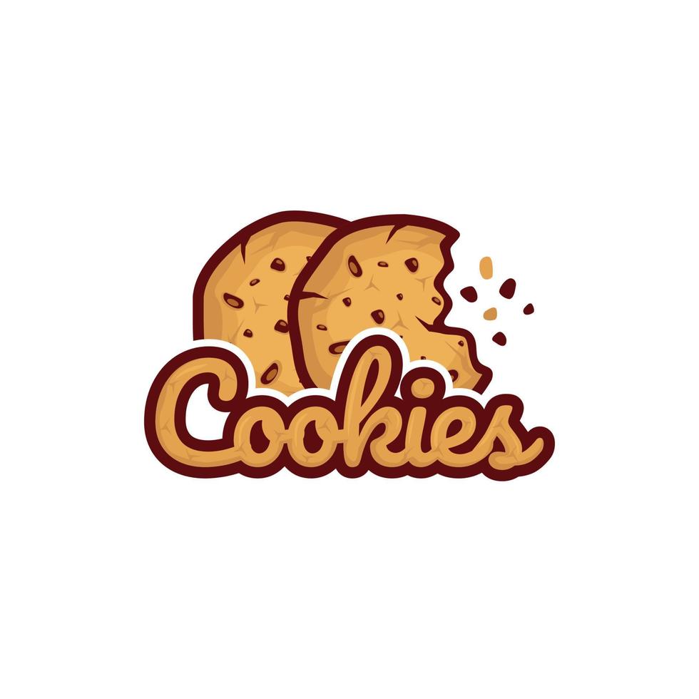 ilustração vetorial de design de logotipo de biscoitos vetor