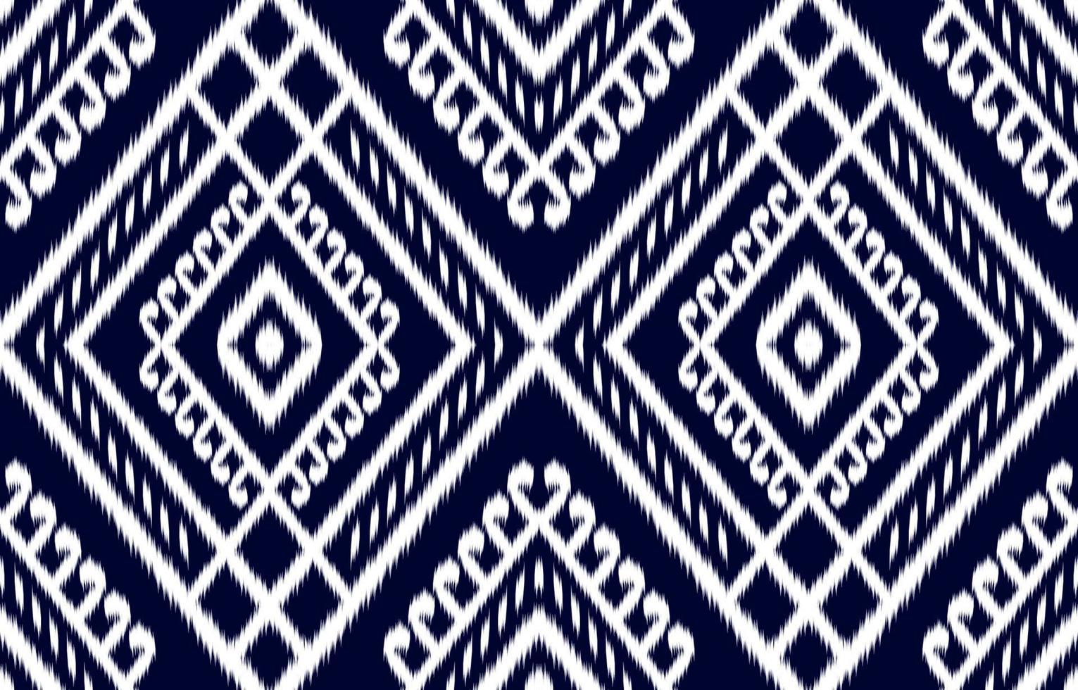 arte em tecido ikat. sem costura padrão geométrico étnico em tribal. estilo americano, mexicano. vetor