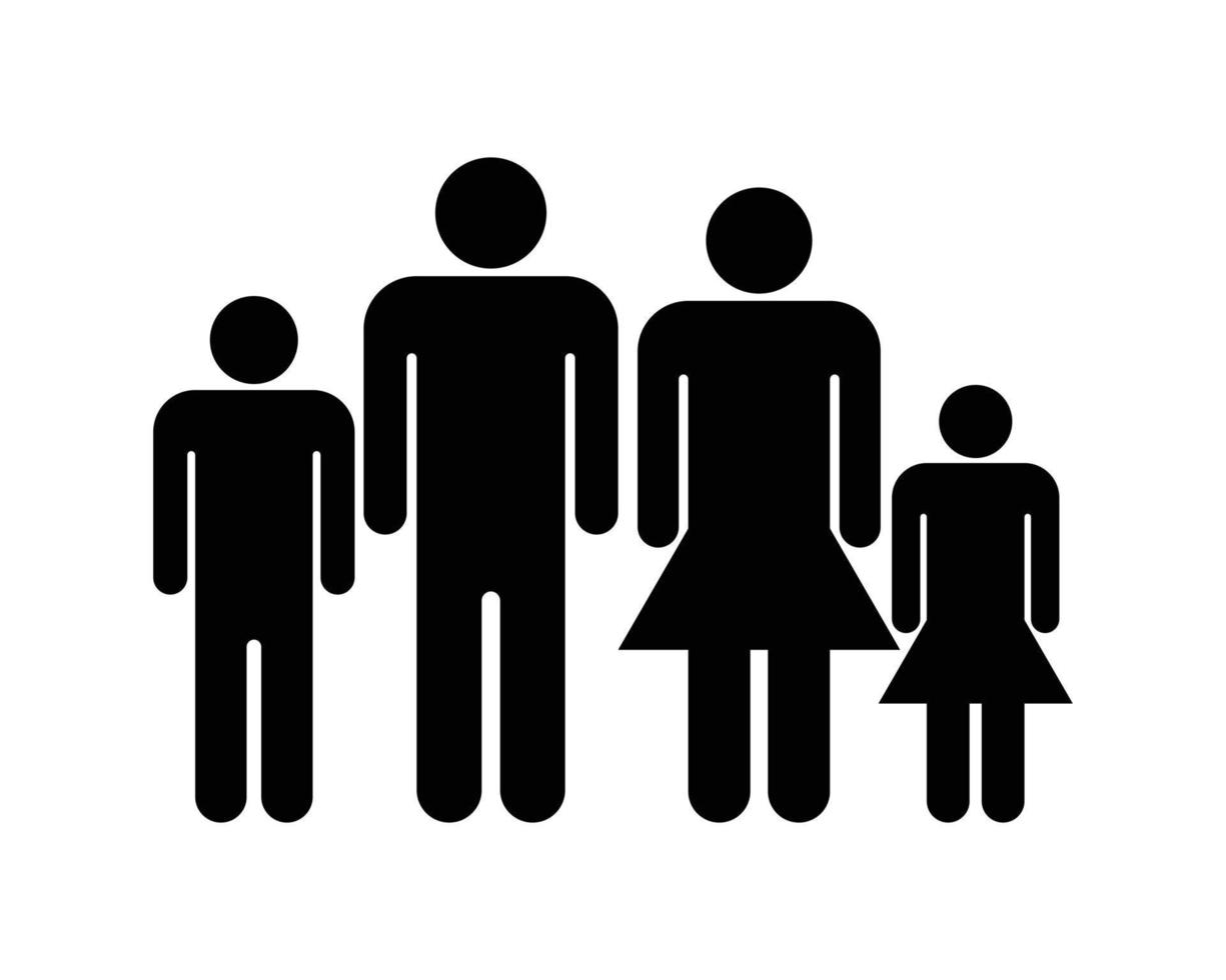 ilustração vetorial de pictograma de família vetor