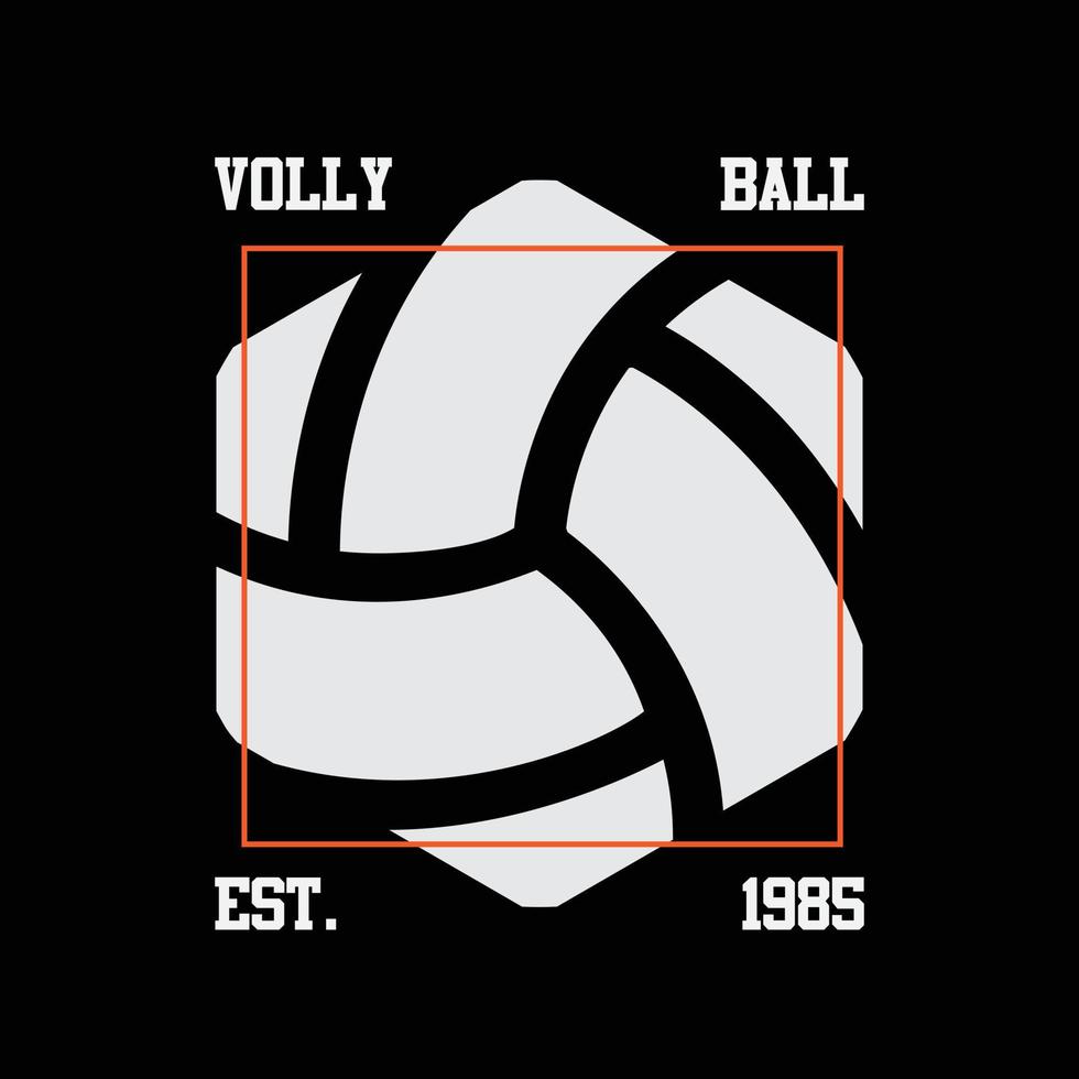 tipografia de ilustração de voleibol. perfeito para design de camiseta vetor