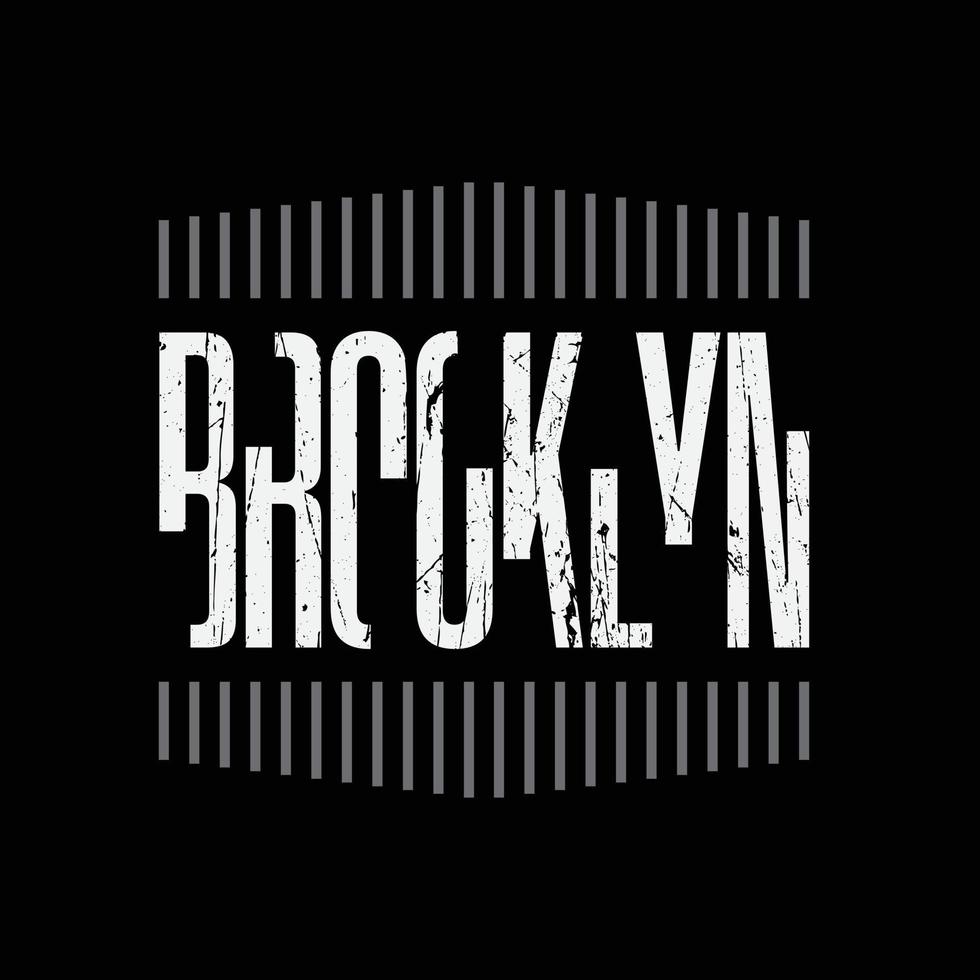 tipografia de ilustração do brooklyn para camiseta, pôster, logotipo, adesivo ou mercadoria de vestuário vetor