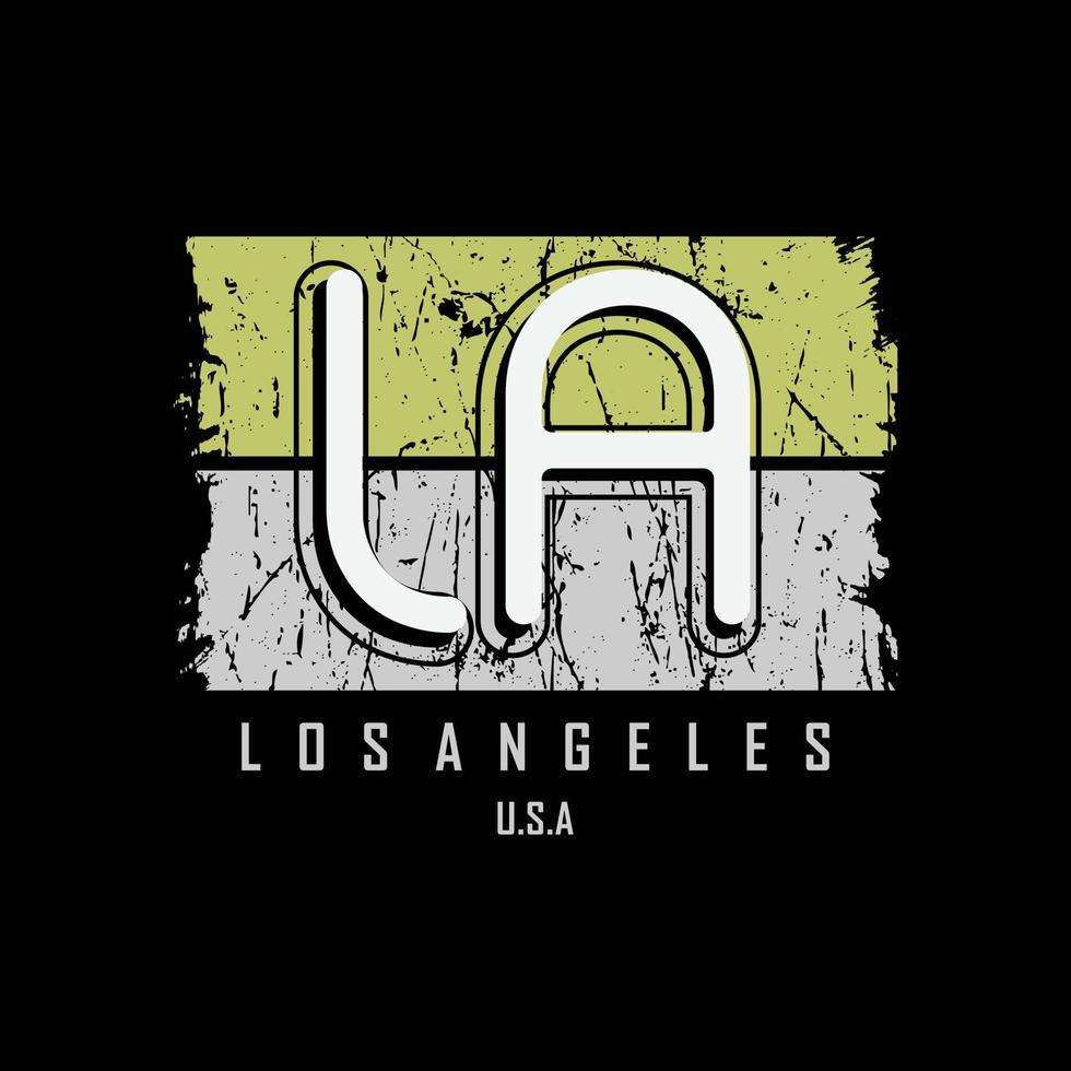 tipografia de ilustração de los angeles. perfeito para design de camiseta vetor