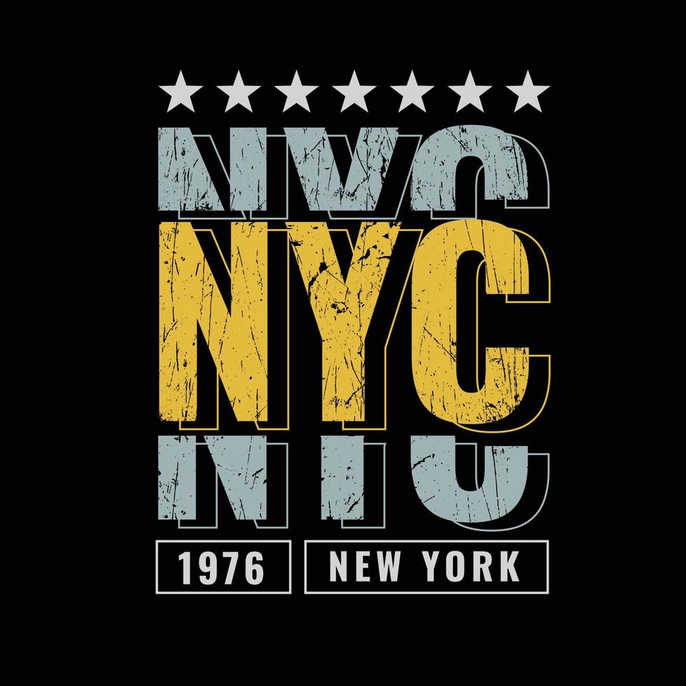 nova york brooklyn ilustração tipografia para camiseta, pôster, logotipo, adesivo ou mercadoria de vestuário vetor