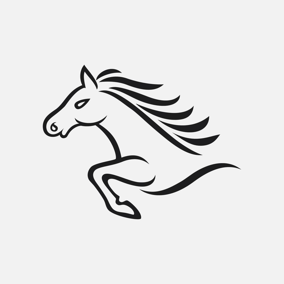 cavalo mascote em fundo branco vetor