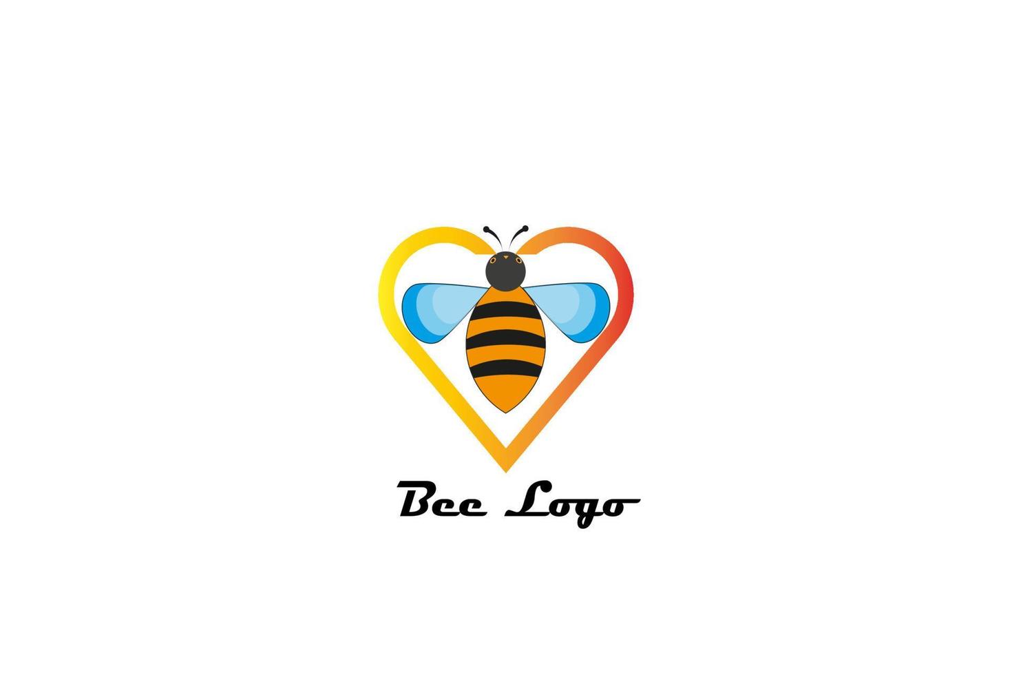 abelha, arquitetura, logotipo quadrado ou ícone vetor