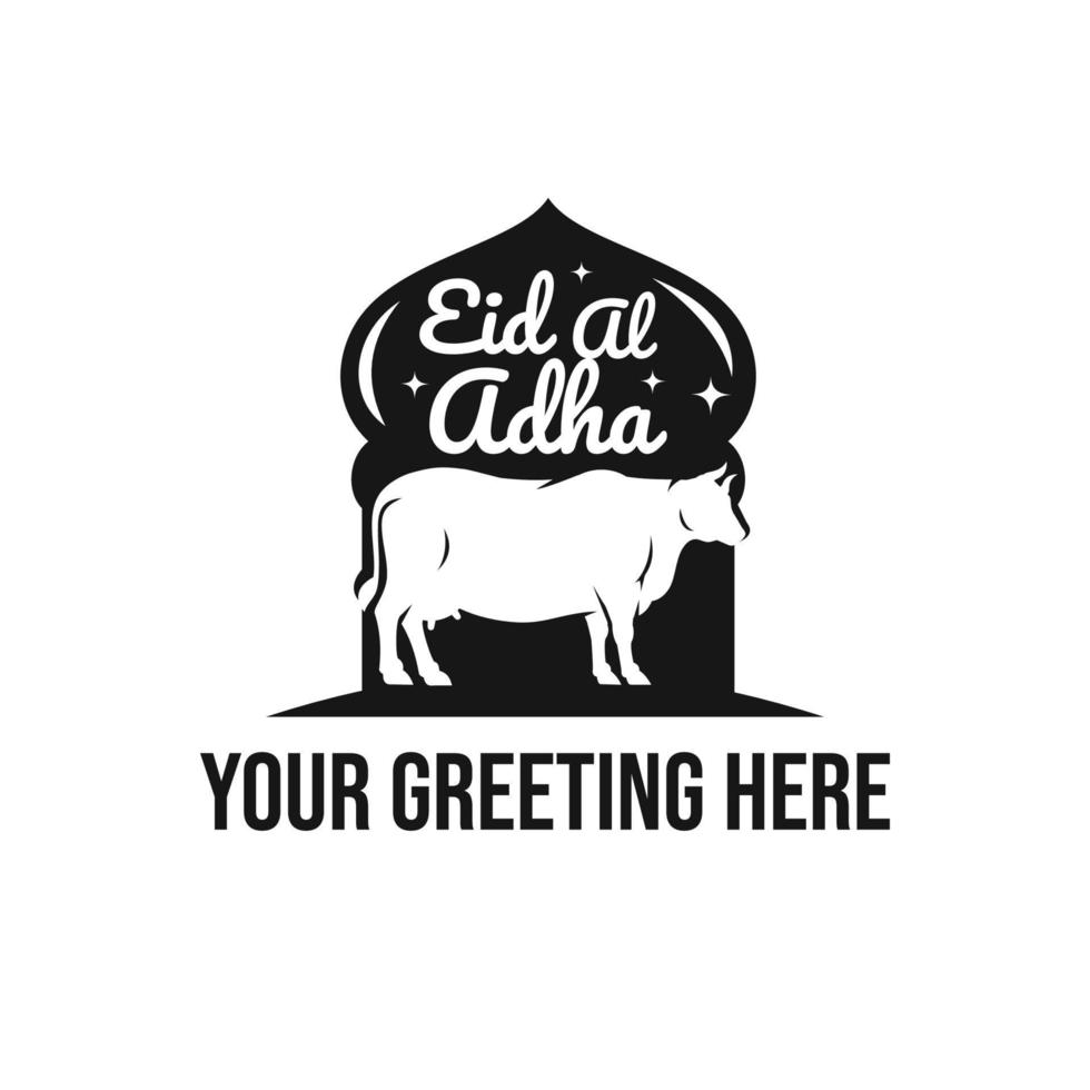 vetor de design de logotipo eid al adha