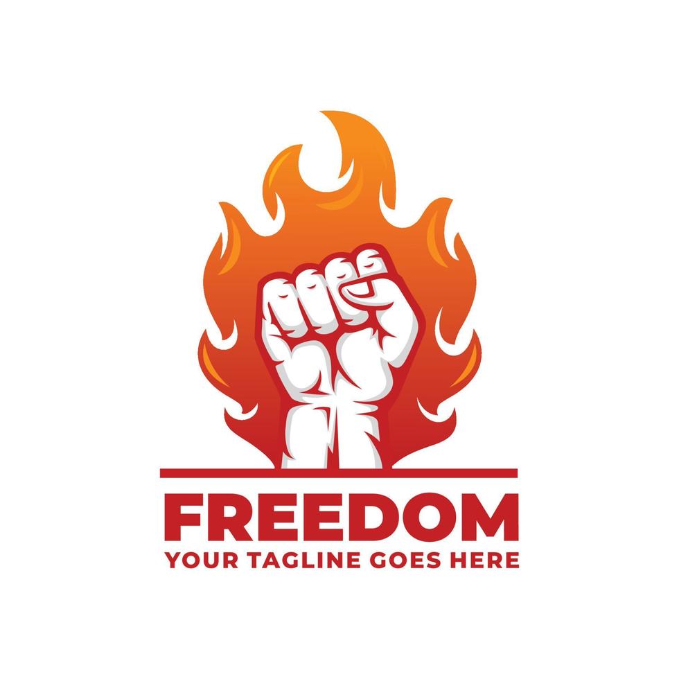 vetor de design de logotipo de revolução da liberdade
