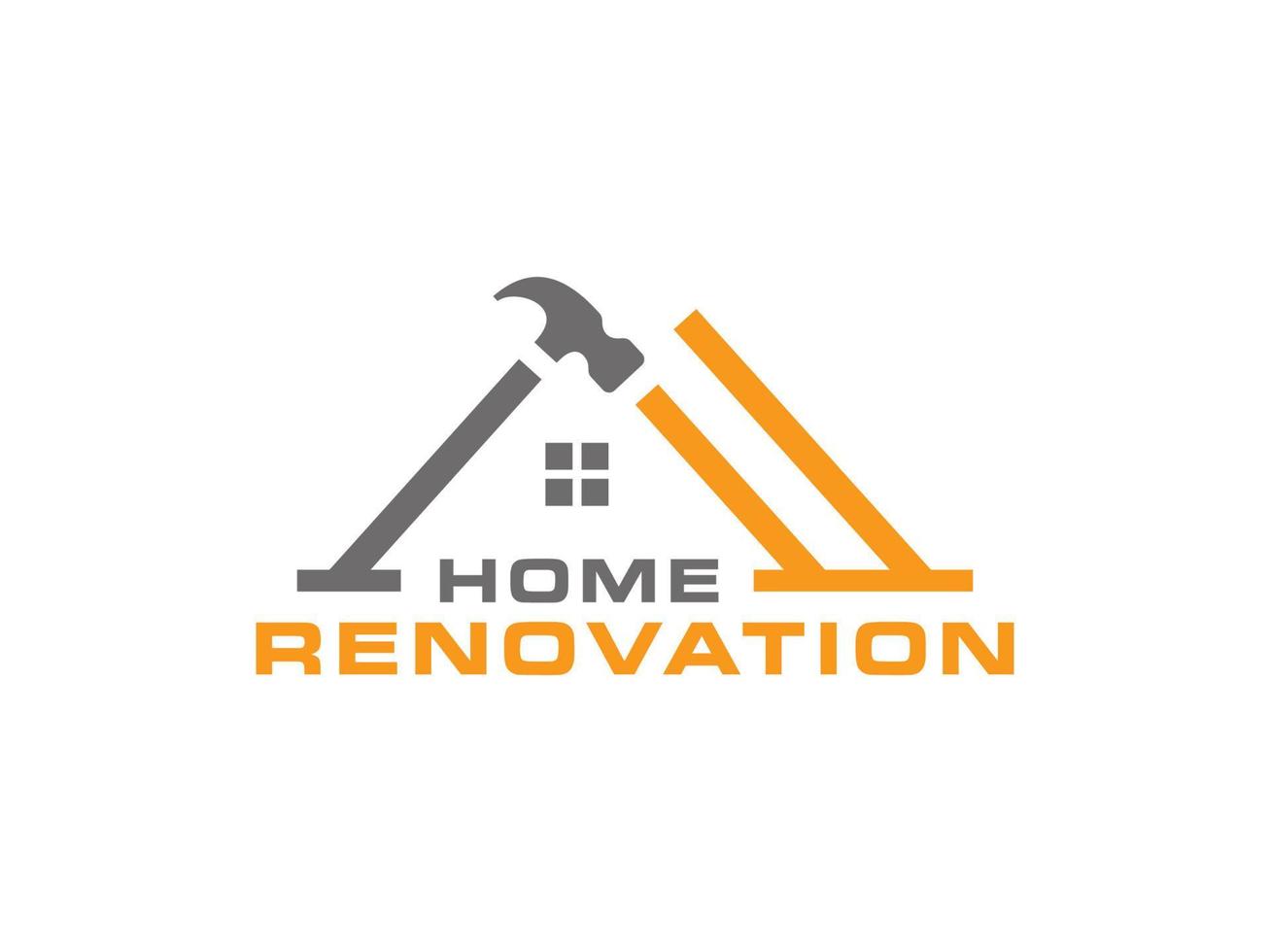 vetor de design de logotipo de renovação em casa