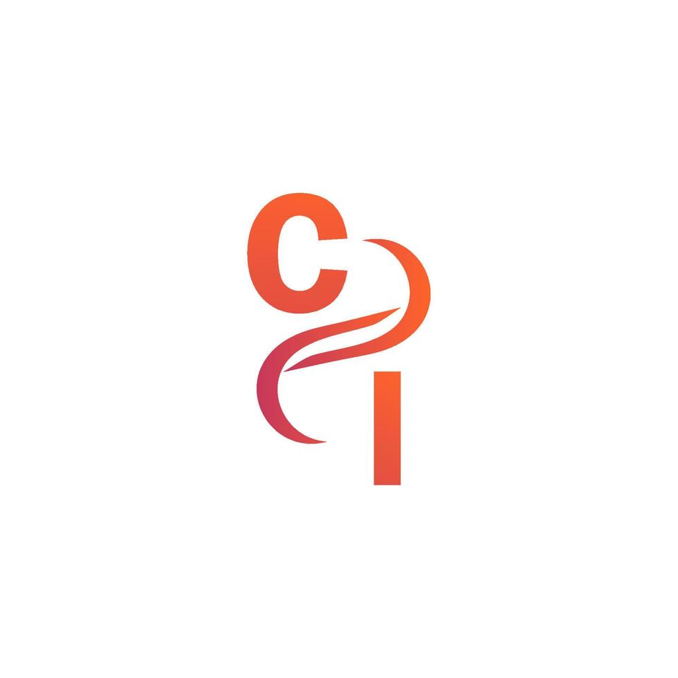 ci design de logotipo de cor laranja para sua empresa vetor