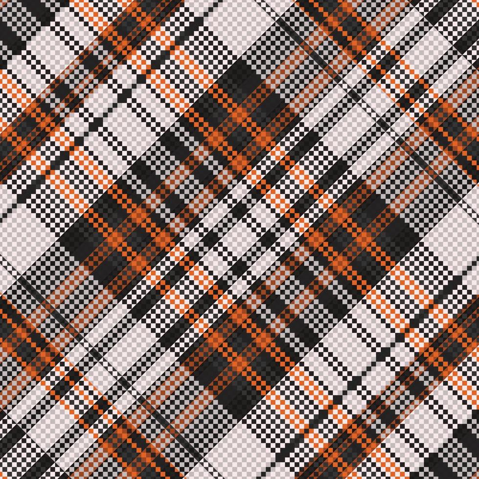 padrão de cor de halloween tartan ou xadrez. vetor