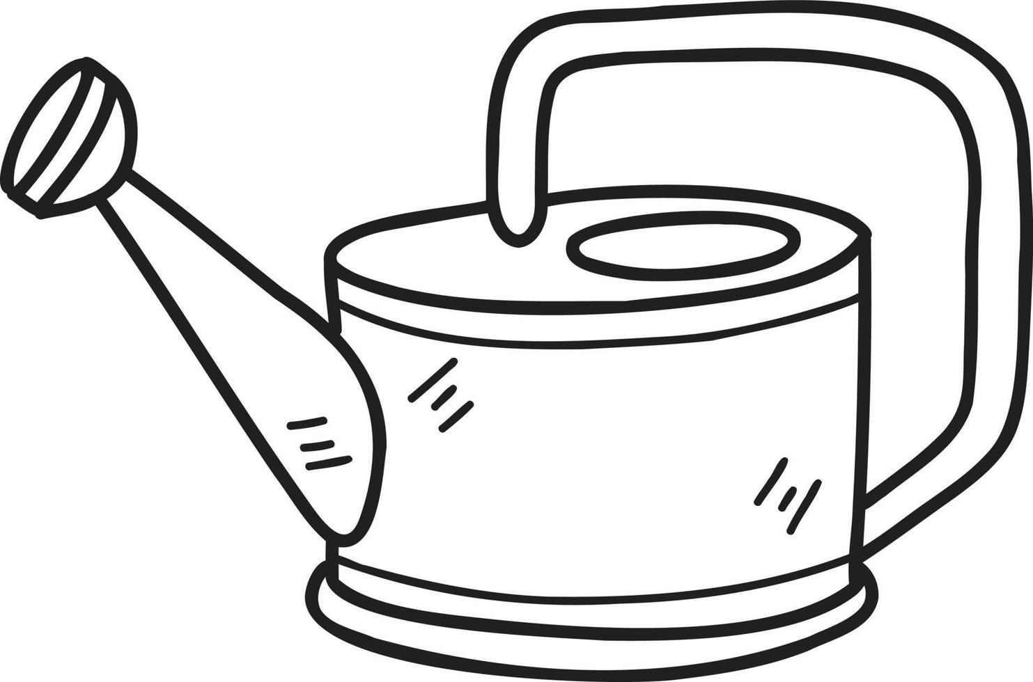 ilustração de pote de rega desenhado à mão vetor