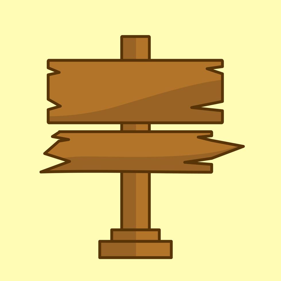 ilustração vetorial de uma placa de madeira vetor