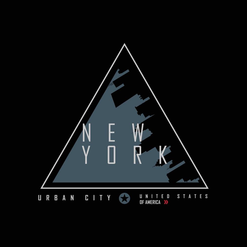 ilustração e tipografia do vetor de Nova York, perfeita para camisetas, moletons, estampas etc.