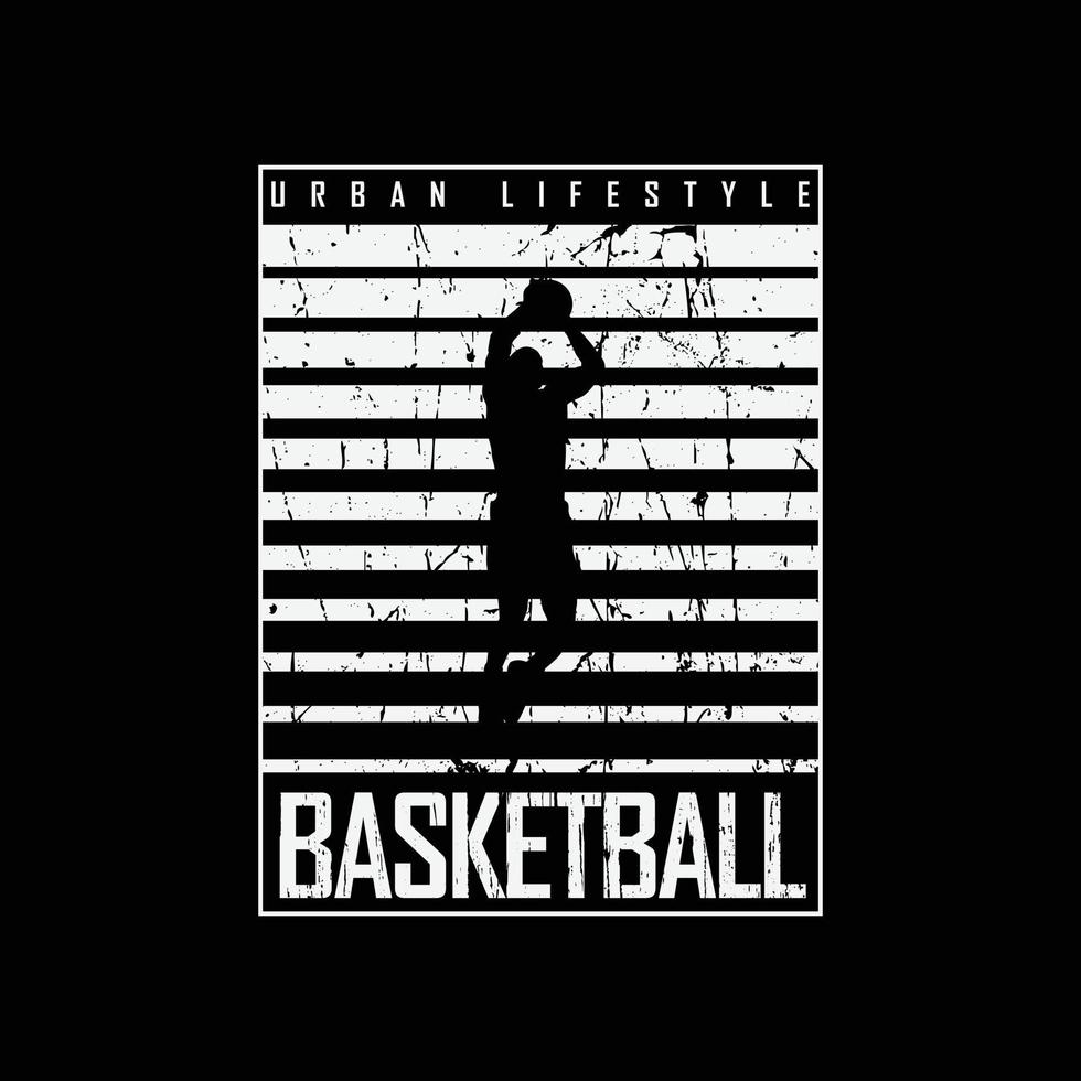 tipografia de ilustração de basquete. perfeito para design de camiseta vetor