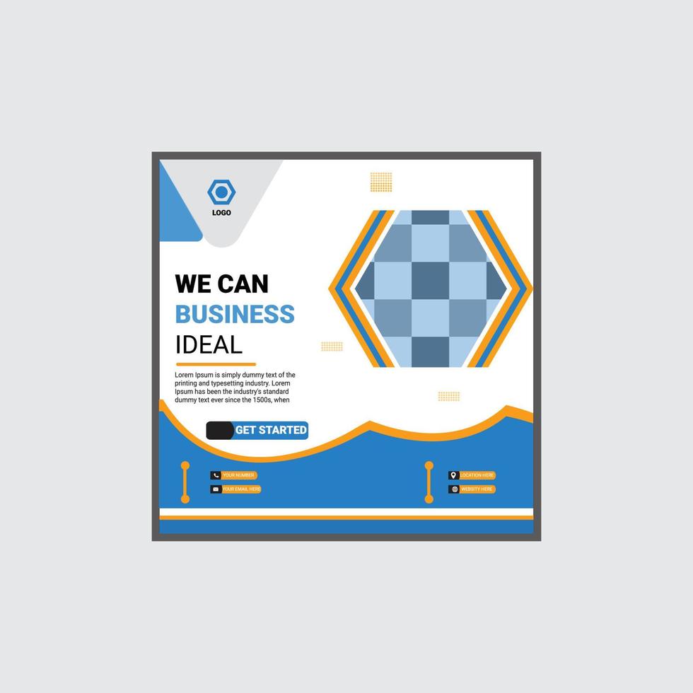 modelo de papel timbrado de negócios moderno design de banner de postagem criativo adequado para postagem de mídia social e anúncios de internet na web. ilustração vetorial com faculdade de fotografia vetor