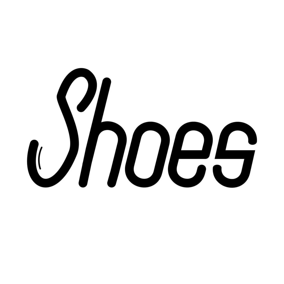 design de logotipo de sapatos. logotipo de conceito para marca ou nome comercial vetor
