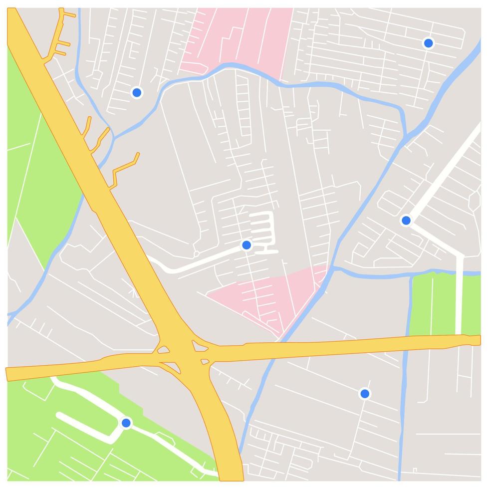 mapa da cidade para qualquer tipo de informação gráfica digital e publicação impressa. vetor