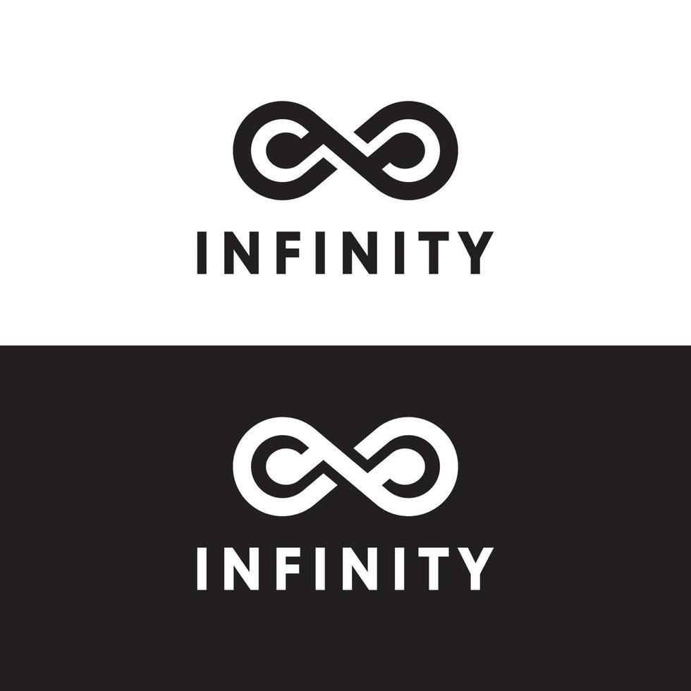 design de ilustração de modelo de logotipo de vetor infinito.