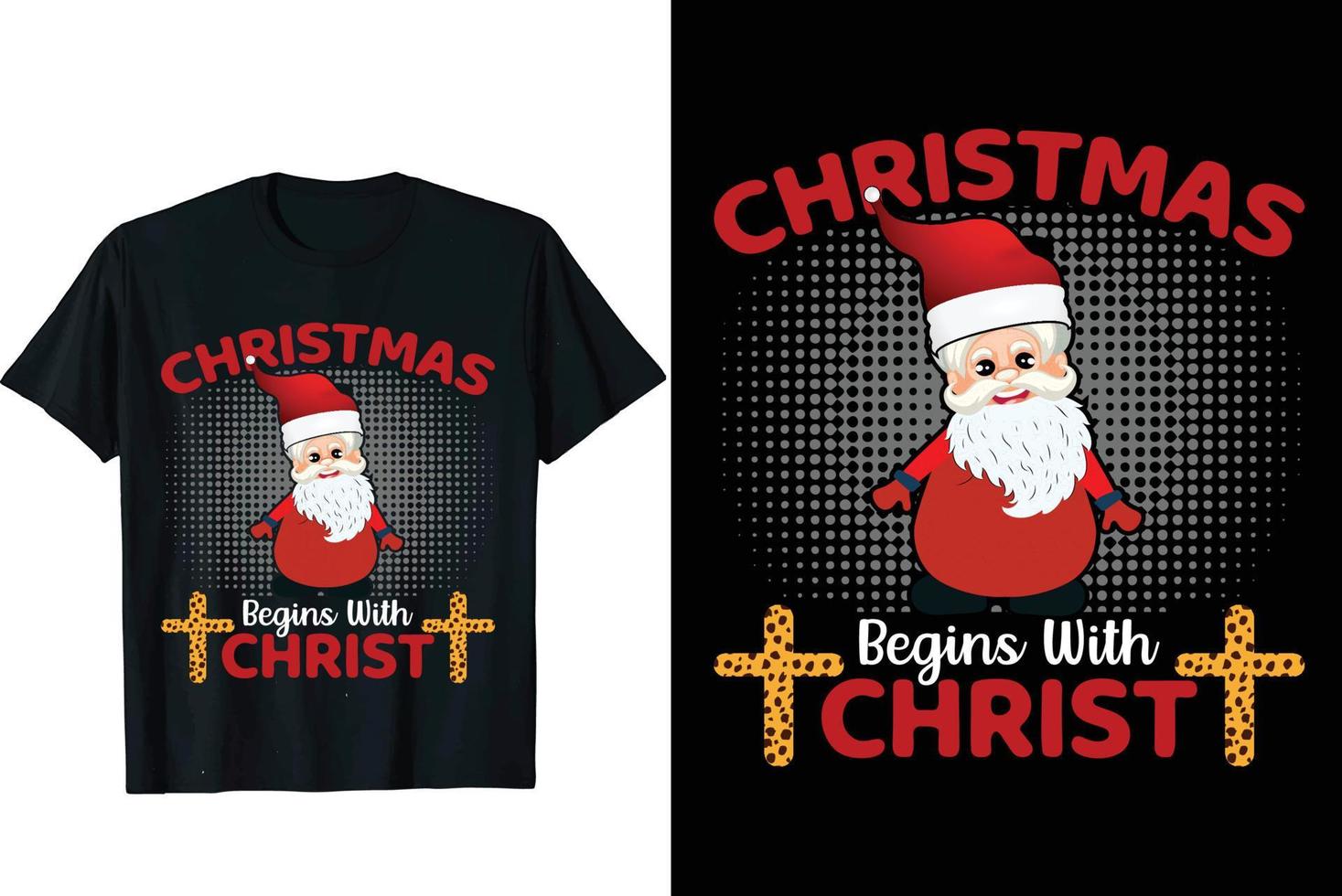 design de camiseta de natal vetor