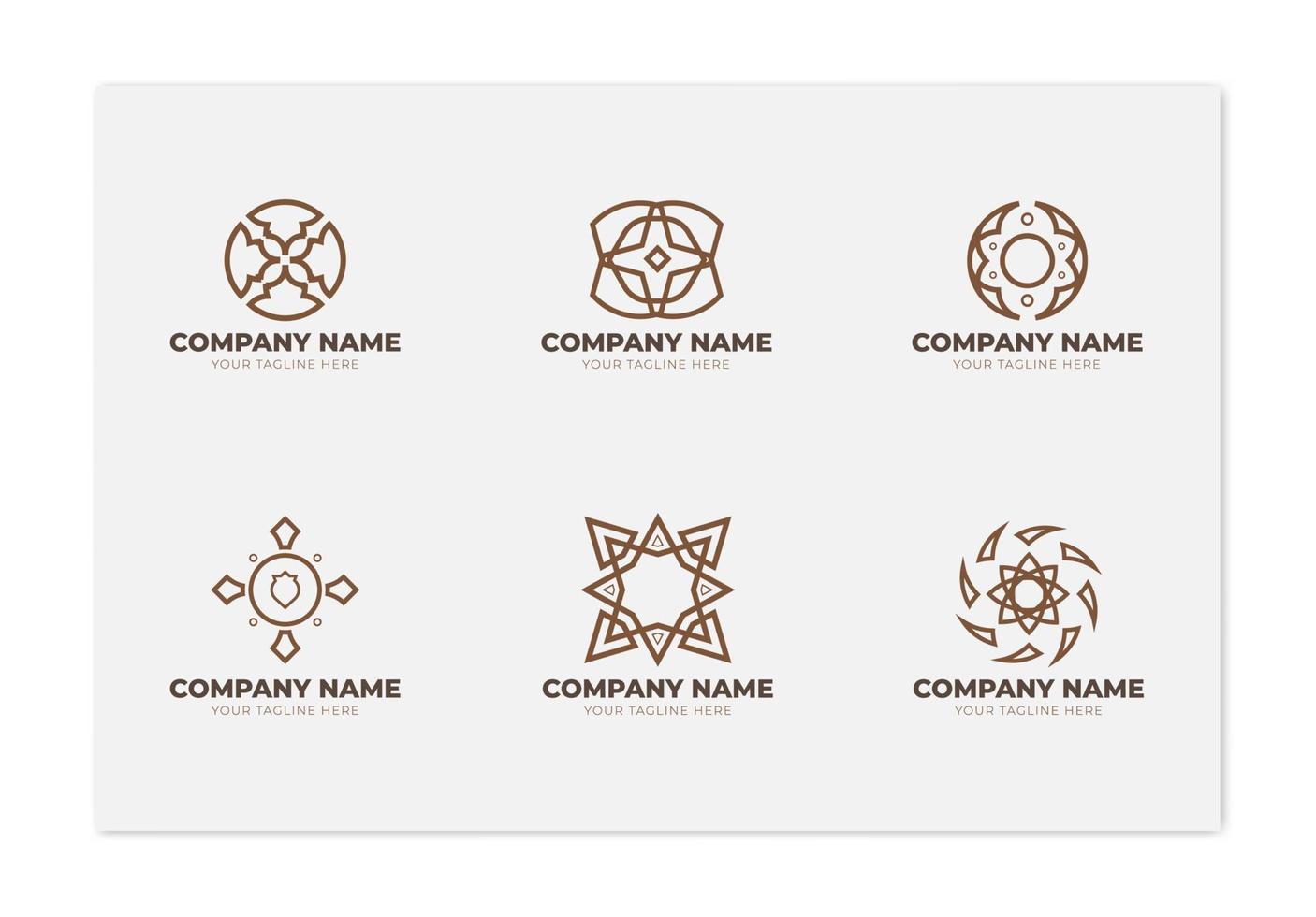 ilustração vetorial de pacote de logotipo de geometria. pacote de logotipo geométrico simples para seus negócios vetor