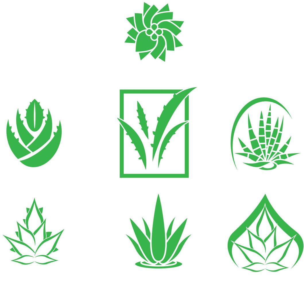 ícones de logotipo de plantas vetor