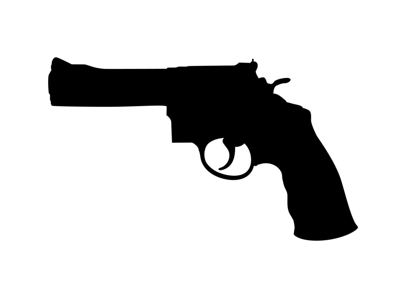 silhueta de arma, pistola para logotipo, pictograma, site ou elemento de design gráfico. ilustração vetorial vetor
