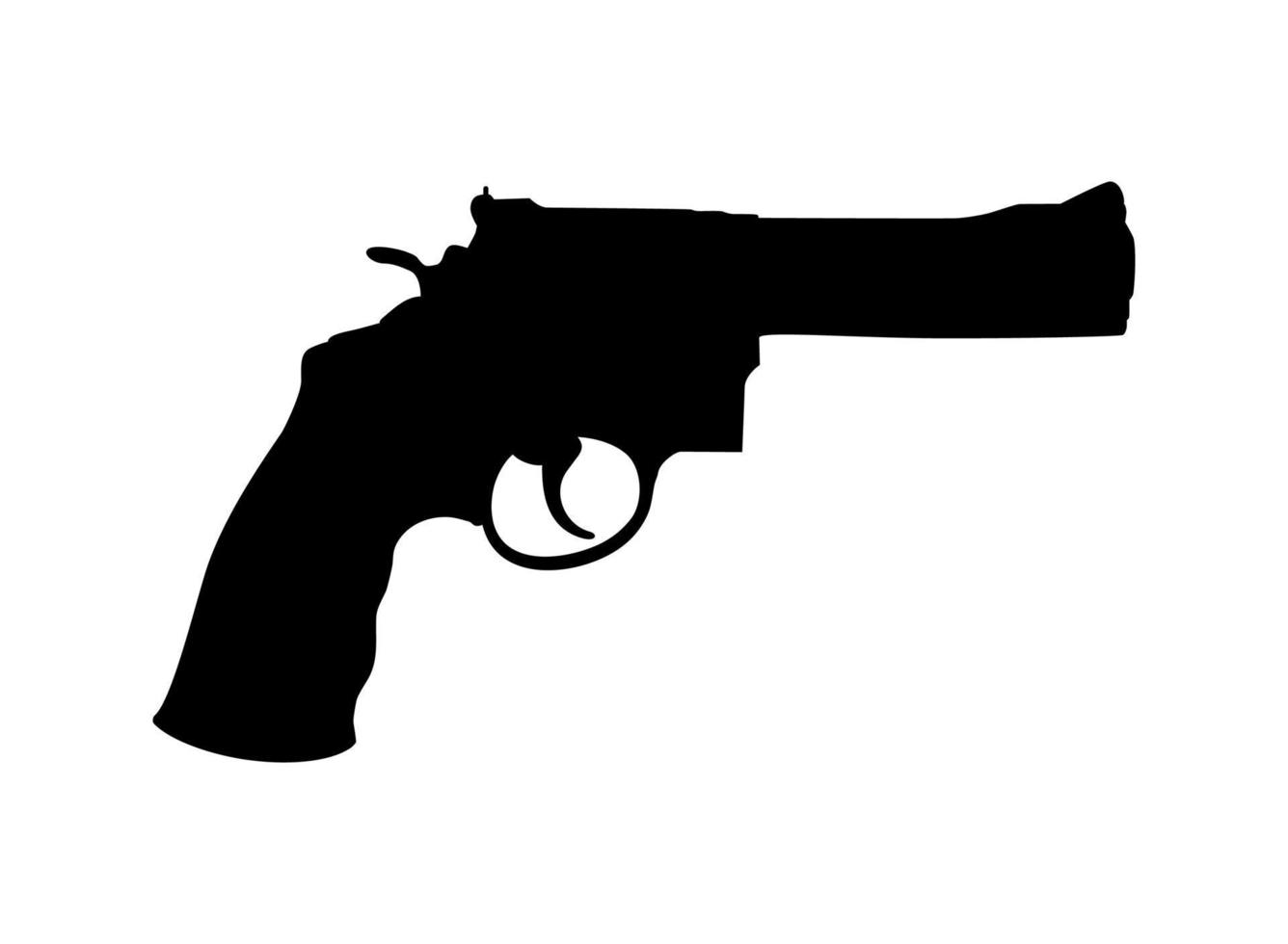 silhueta de arma, pistola para logotipo, pictograma, site ou elemento de design gráfico. ilustração vetorial vetor