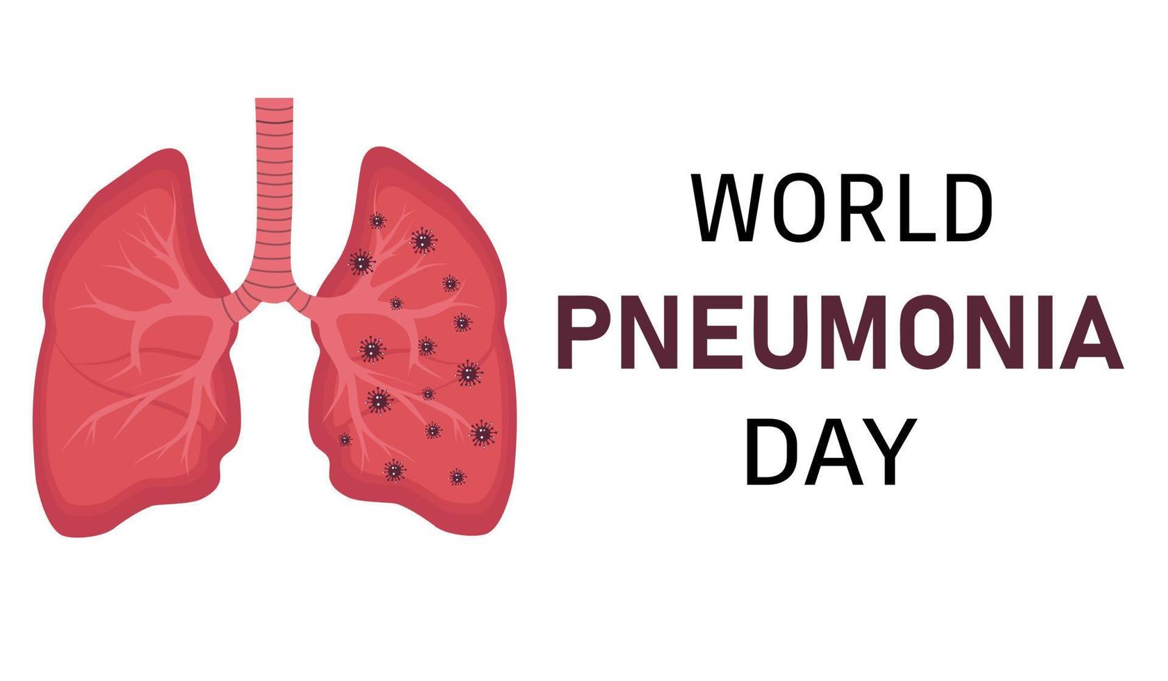bandeira do dia mundial da pneumonia vetor