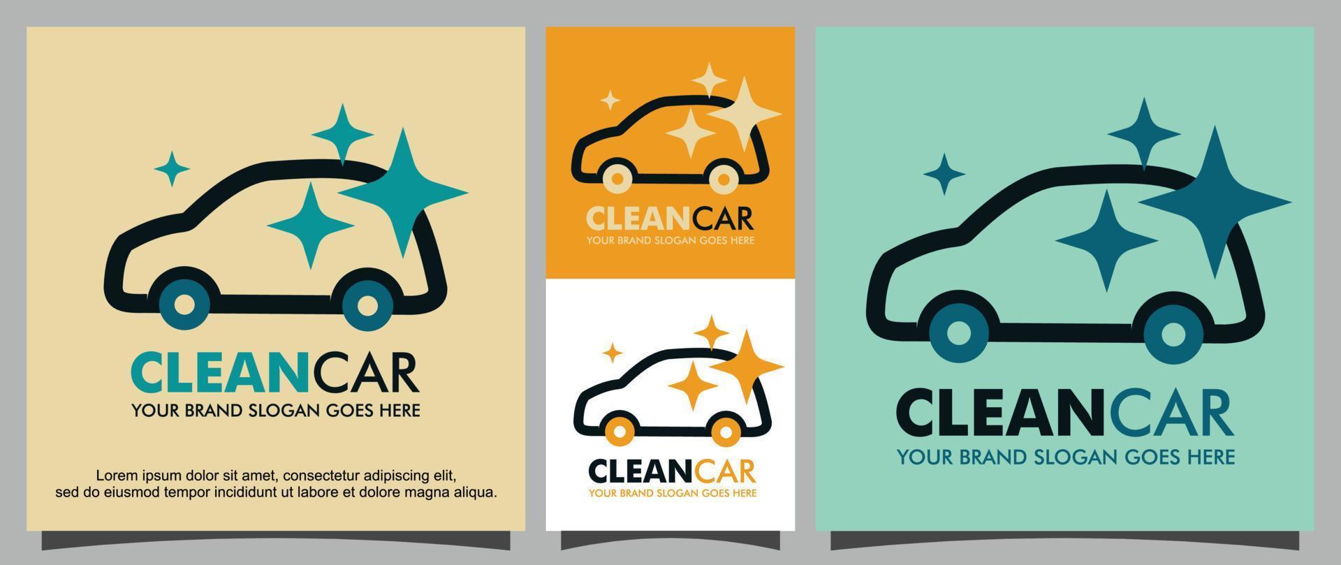 modelo de logotipo de local de lavagem de carros vetor