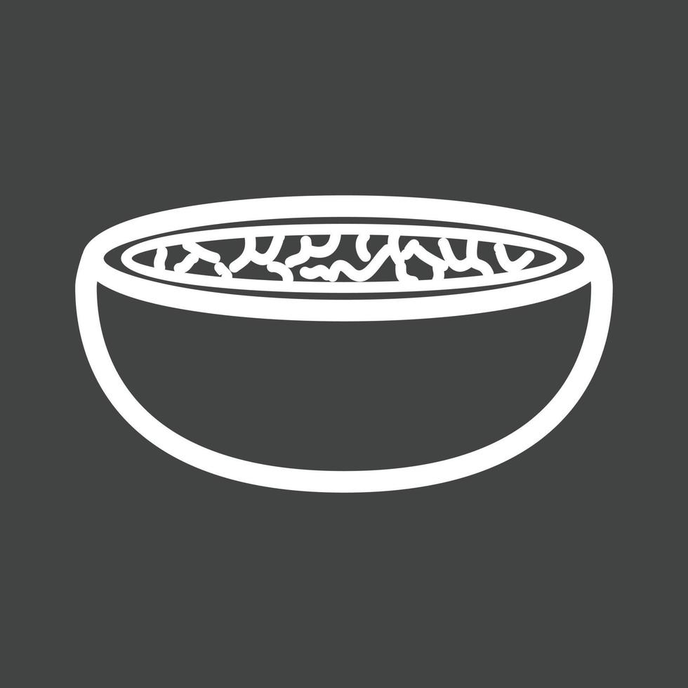 ícone invertido de linha de sopa de pão vetor
