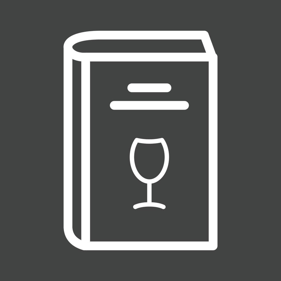 ícone invertido de linha de receitas de bebidas vetor