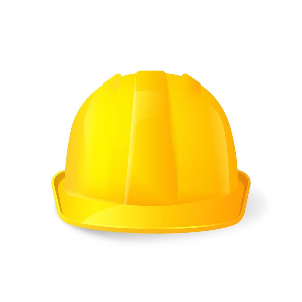 capacete de segurança amarelo vetor