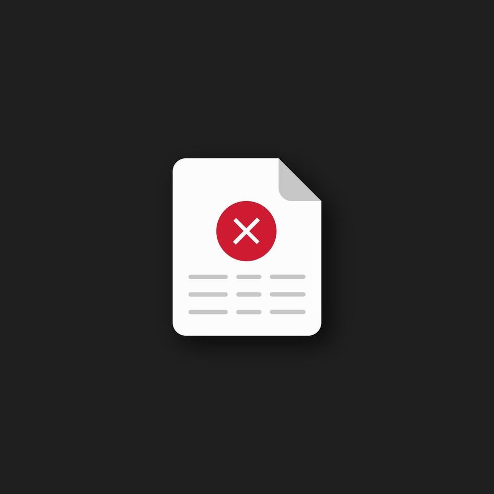 ilustração de lista negra. documento branco com símbolo vermelho sem acesso na lista de assinantes proibidos de fundo preto de usuários pictograma de um login de vetor não autorizado.