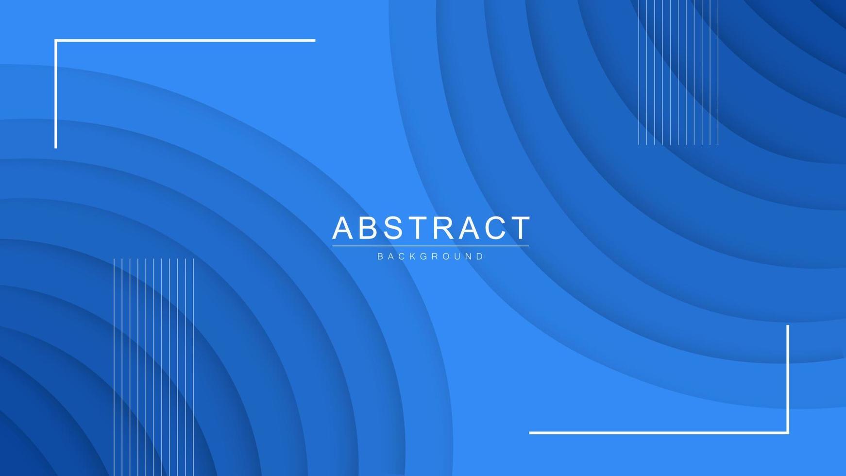 fundo colorido 3d azul futurista gradiente com lugar para formas de texto e onda. cenário de luxo colorido abstrato brilhante com moldura de linha branca e curva de círculo vetor