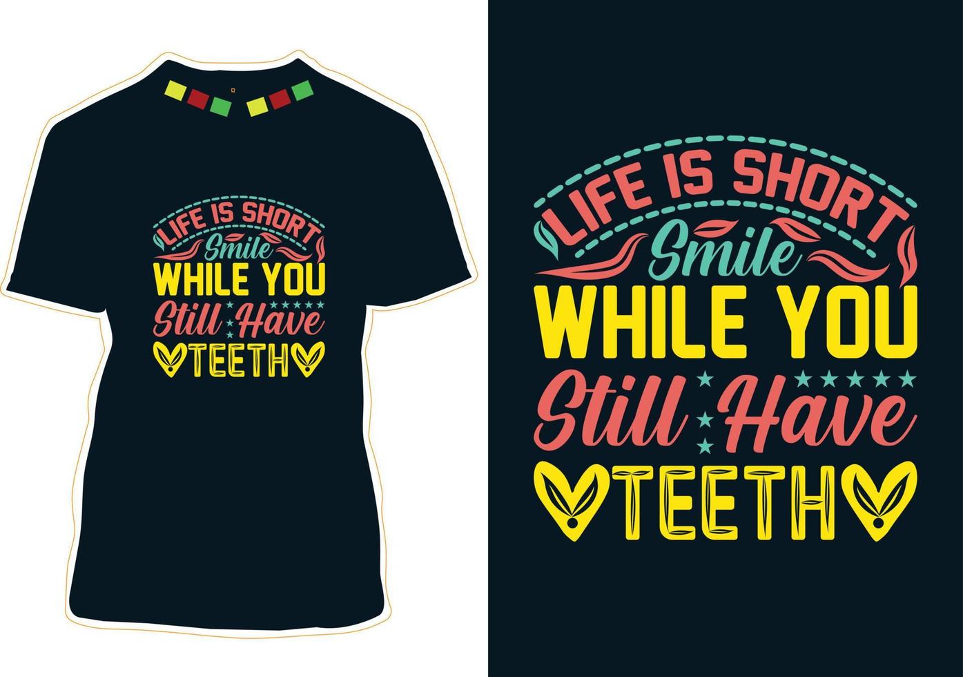 design de camiseta do dia mundial do sorriso vetor