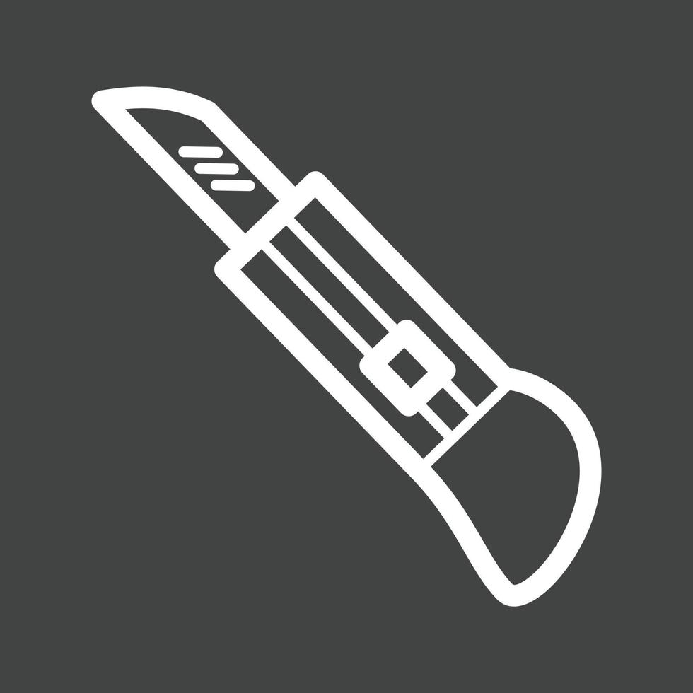 ícone invertido de linha de cortador de papel vetor