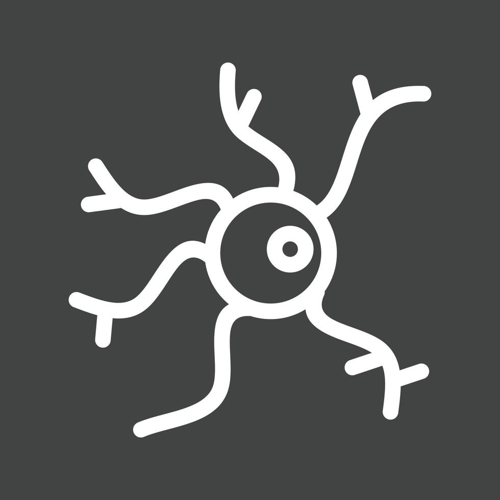 ícone invertido da linha do neurônio vetor