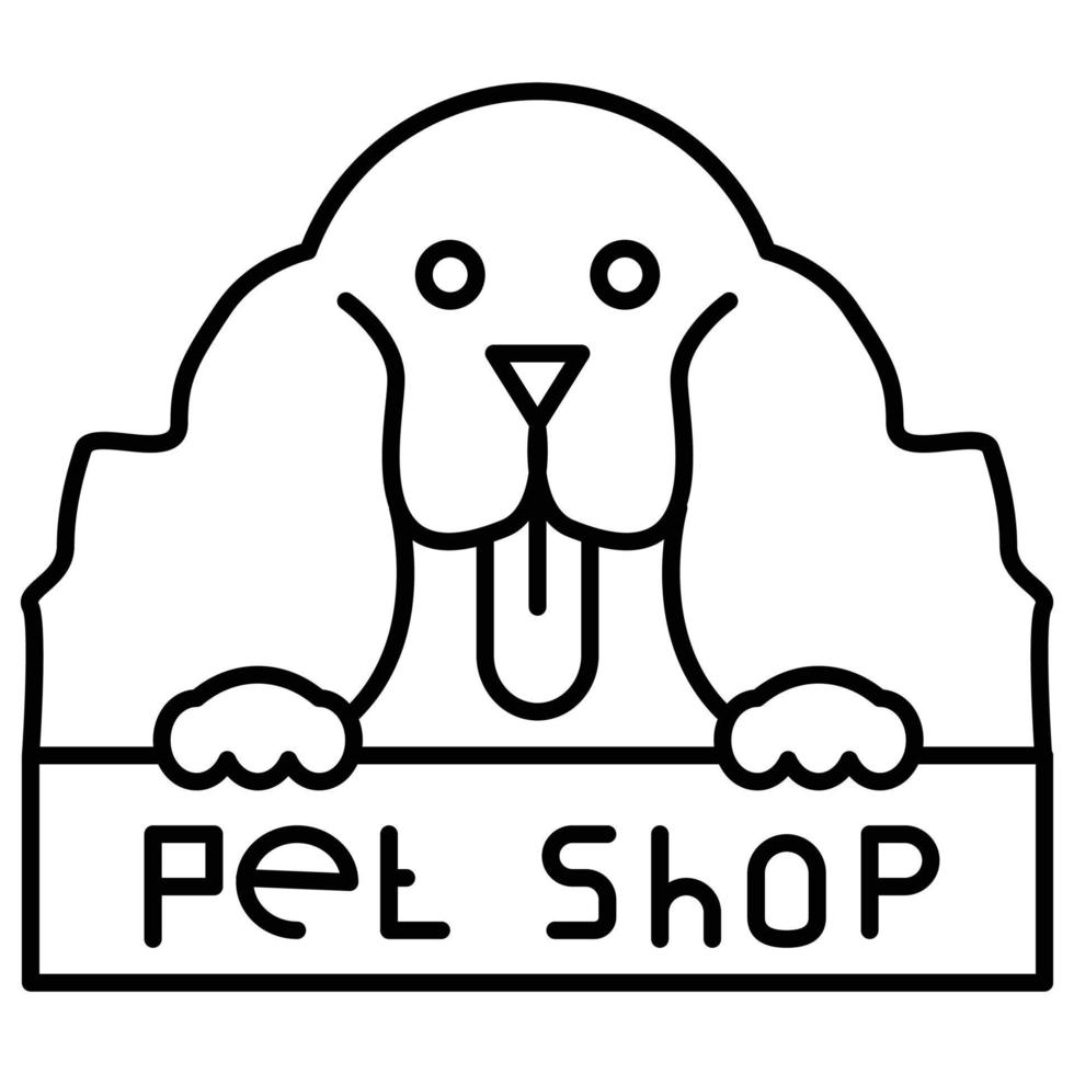 ícone de loja de animais, tema de loja de animais vetor