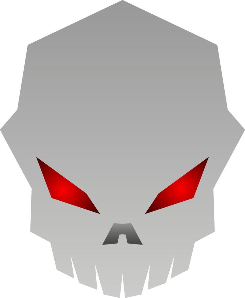 ícone de caveira simples para logotipo, símbolo, halloween ou design de jogo. vetor