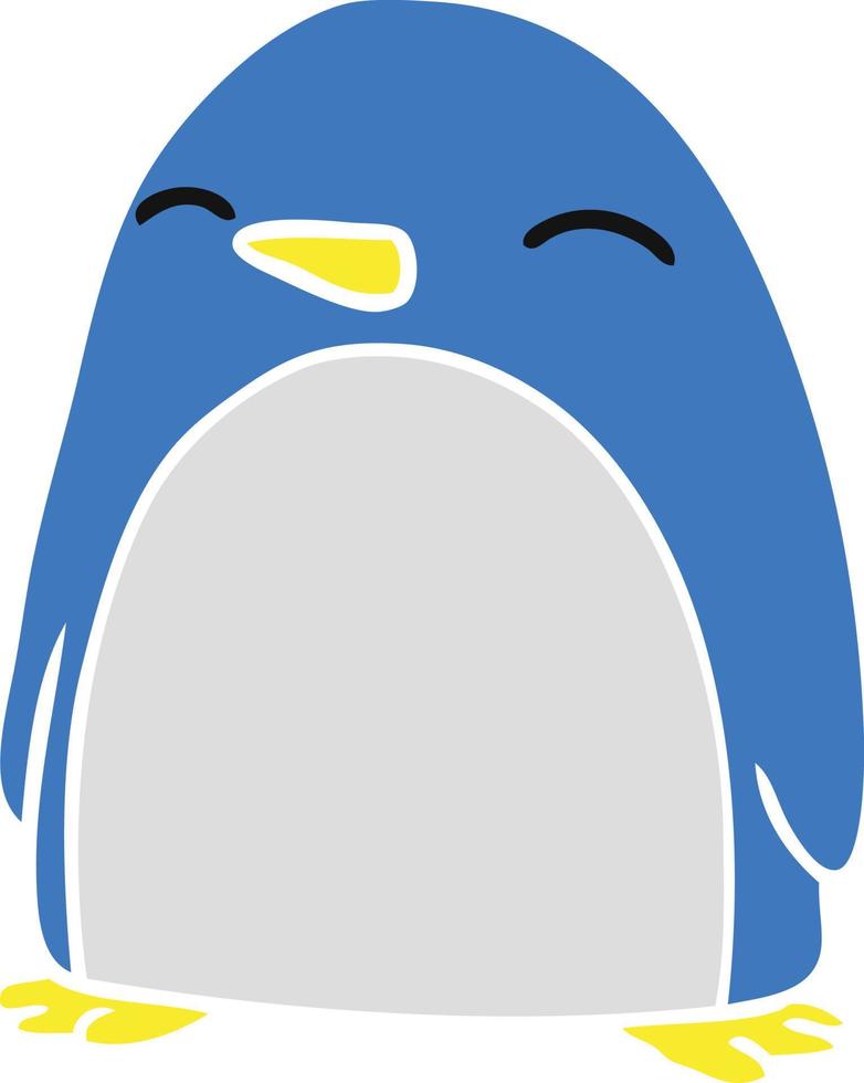 doodle de desenho animado de um pinguim fofo vetor
