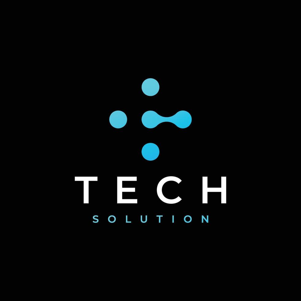 design de logotipo de tecnologia moderna plus vetor