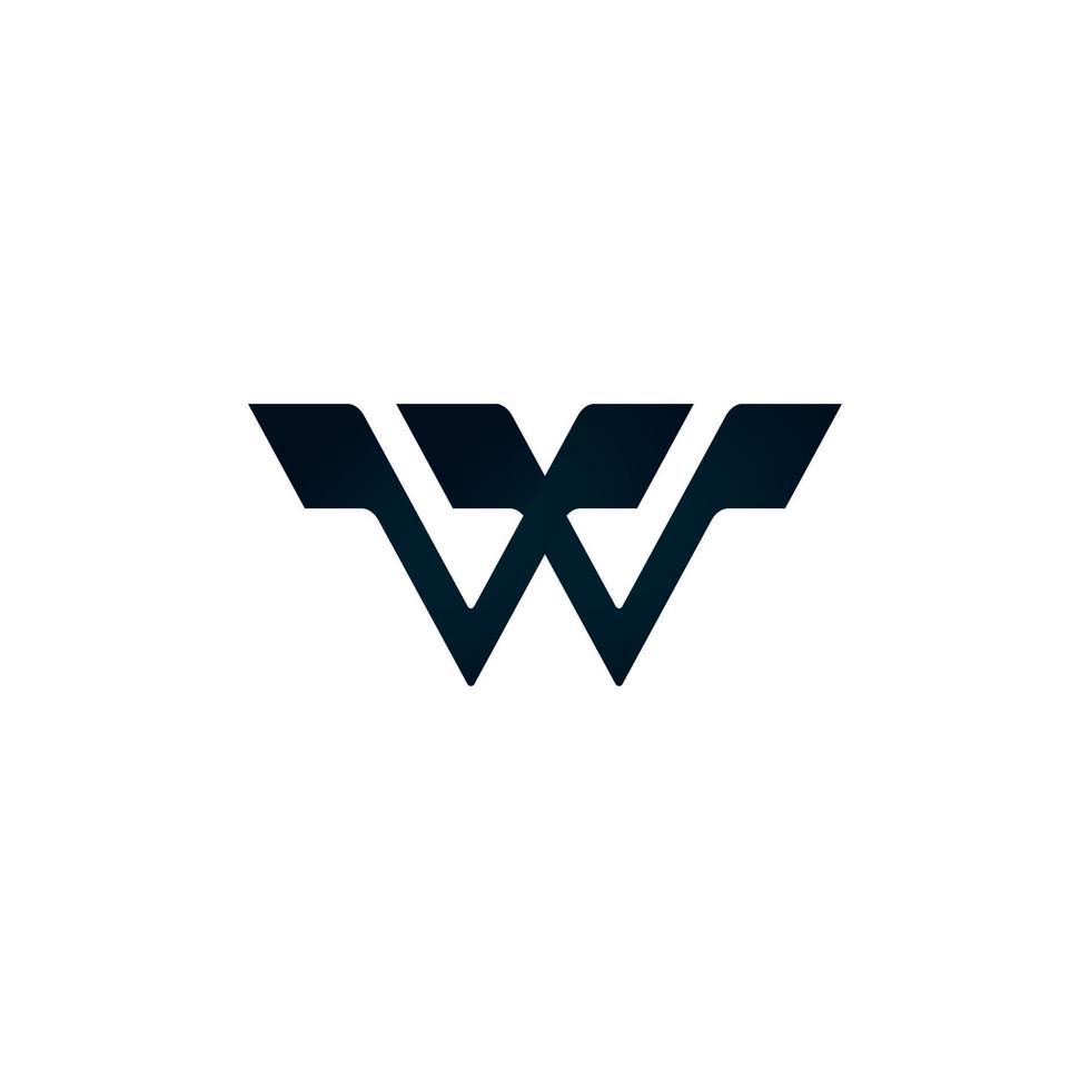 design de ilustração de logotipo moderno letra w para sua empresa ou negócio vetor