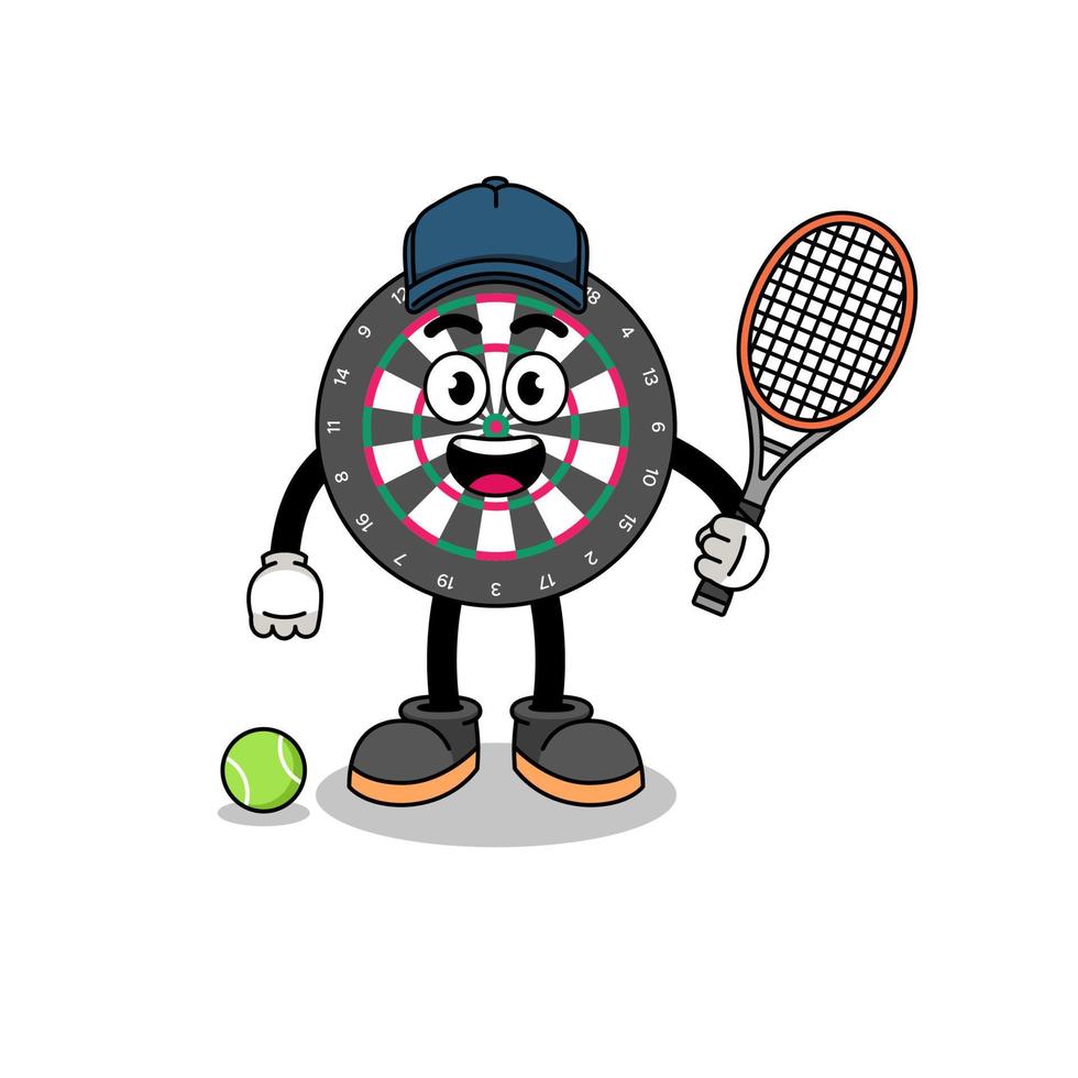 ilustração de dardos como jogador de tênis vetor